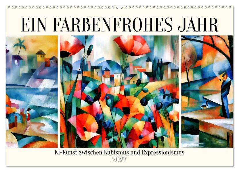 Ein farbenfrohes Jahr (Wandkalender 2027 DIN A2 quer) CALVENDO Monatskalender
