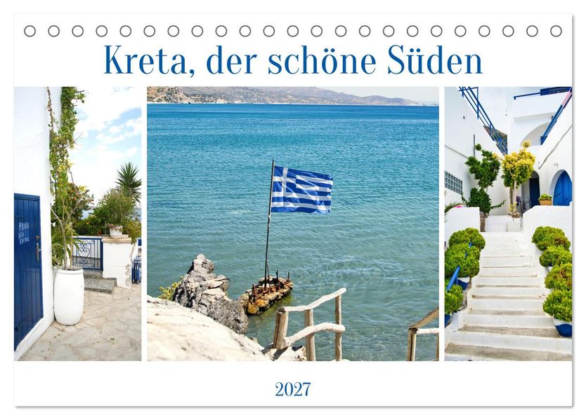 Kreta der schöne Süden (Tischkalender 2027 DIN A5 quer) CALVENDO Monatskalender