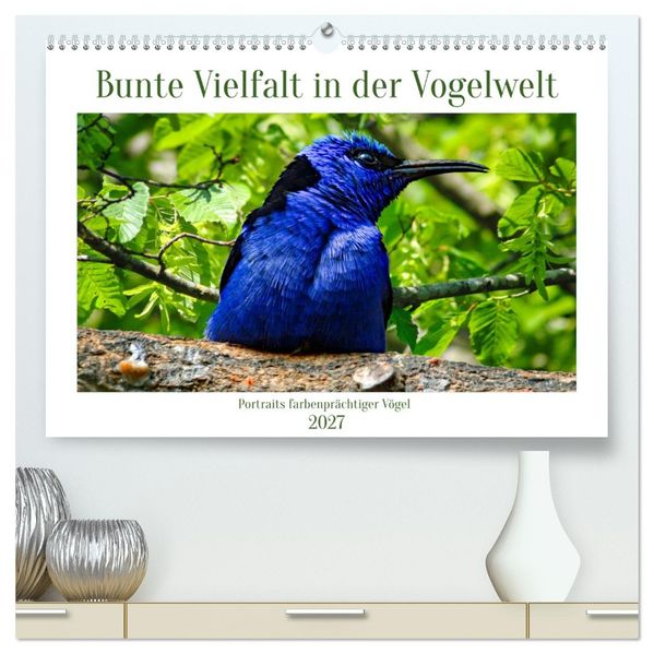 Bunte Vielfalt in der Vogelwelt (hochwertiger Premium Wandkalender 2027 DIN A2 quer) Kunstdruck in Hochglanz
