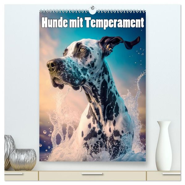 Hunde mit Temperament (hochwertiger Premium Wandkalender 2027 DIN A2 hoch) Kunstdruck in Hochglanz