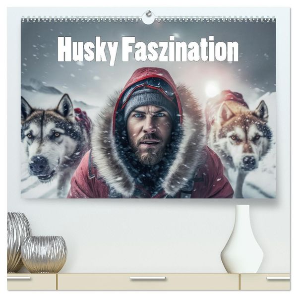Husky Faszination (hochwertiger Premium Wandkalender 2027 DIN A2 quer) Kunstdruck in Hochglanz