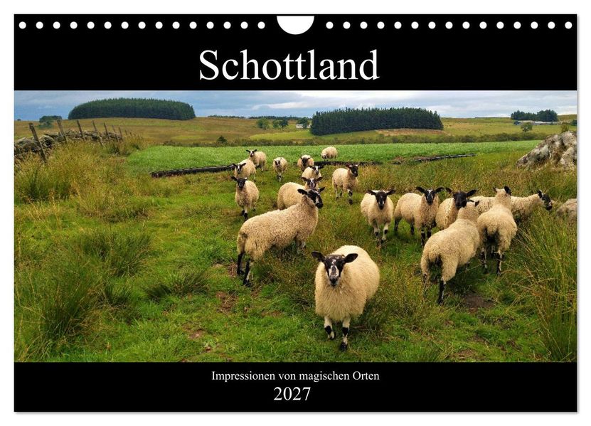Schottland - Impressionen von magischen Orten (Wandkalender 2027 DIN A4 quer) CALVENDO Monatskalender