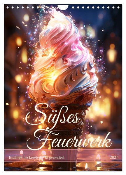 Süßes Feuerwerk (Wandkalender 2027 DIN A4 hoch) CALVENDO Monatskalender