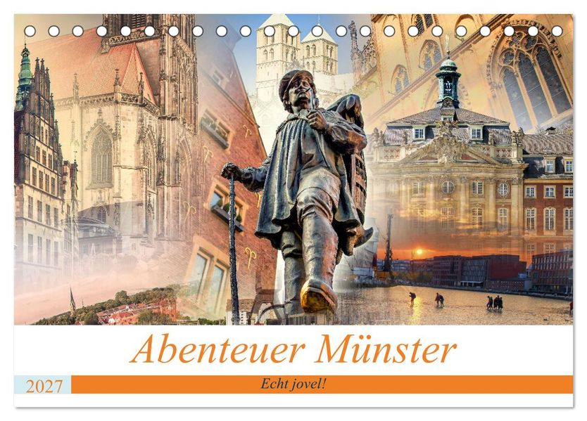 Abenteuer Münster - Echt jovel! (Tischkalender 2027 DIN A5 quer) CALVENDO Monatskalender