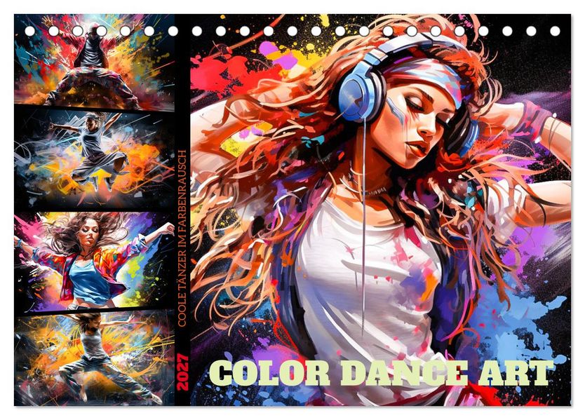 Color Dance Art (Tischkalender 2027 DIN A5 quer) CALVENDO Monatskalender