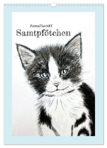 PortraiTierART Samtpfötchen (Wandkalender 2027 DIN A3 hoch) CALVENDO Monatskalender