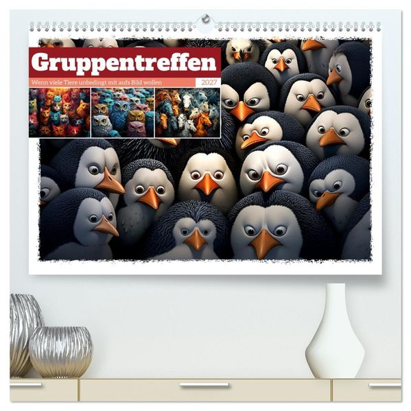 Gruppentreffen (hochwertiger Premium Wandkalender 2027 DIN A2 quer) Kunstdruck in Hochglanz