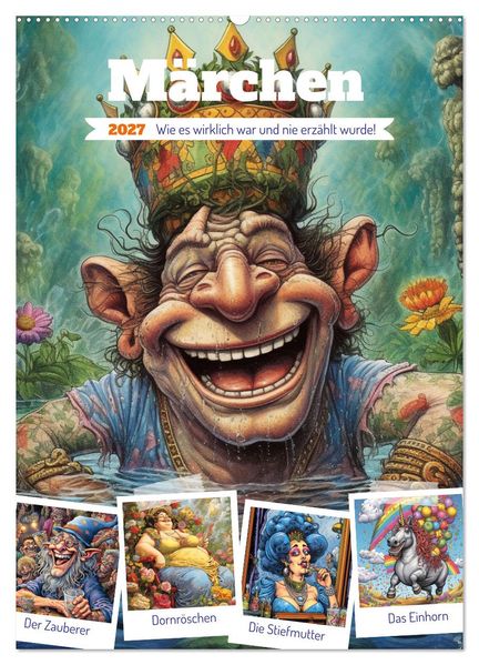 Märchen. Wie es wirklich war und nie erzählt wurde! (Wandkalender 2027 DIN A2 hoch) CALVENDO Monatskalender