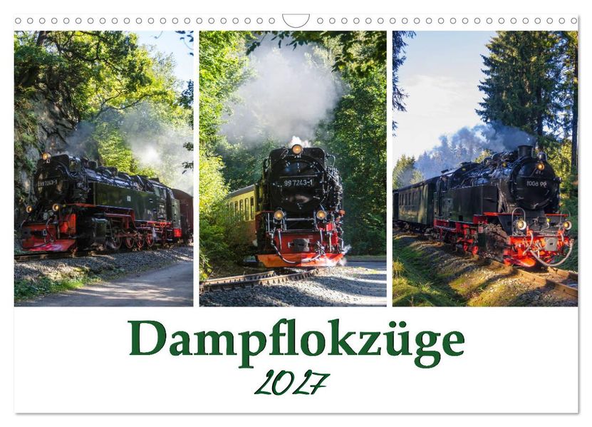 Schmalspurbahnen im Harz (Wandkalender 2027 DIN A3 quer) CALVENDO Monatskalender