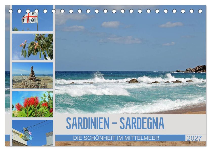SARDINIEN - SARDEGNA (Tischkalender 2027 DIN A5 quer) CALVENDO Monatskalender