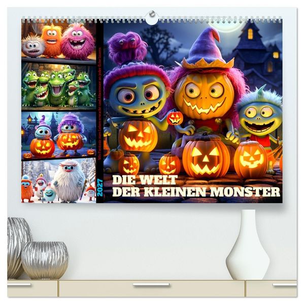 Die Welt der kleinen Monster (hochwertiger Premium Wandkalender 2027 DIN A2 quer) Kunstdruck in Hochglanz
