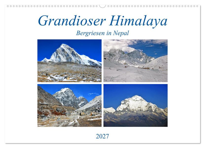 Grandioser Himalaya Bergriesen in Nepal (Wandkalender 2027 DIN A2 quer) CALVENDO Monatskalender