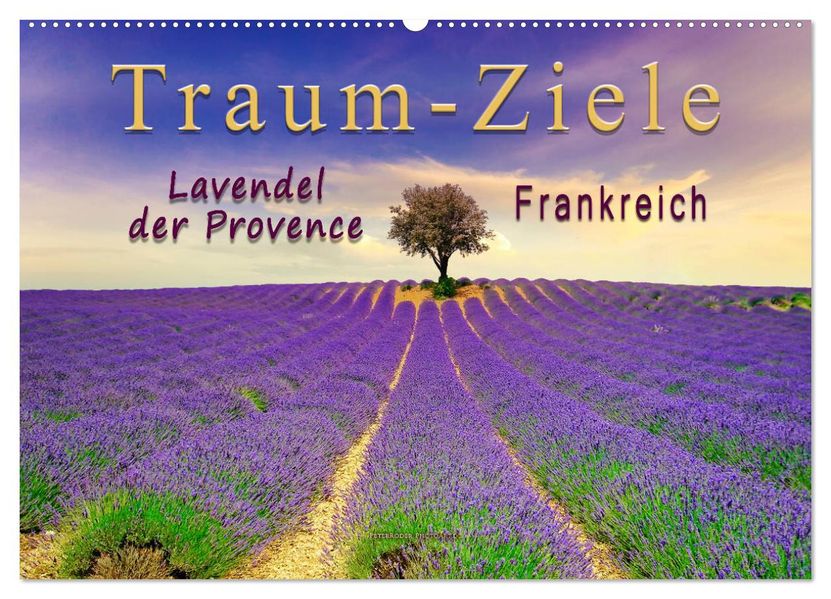Traum-Ziele - Lavendel der Provence Frankreich (Wandkalender 2027 DIN A2 quer) CALVENDO Monatskalender