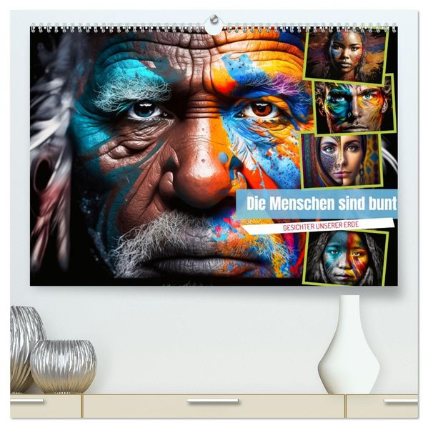 Die Menschen sind bunt (hochwertiger Premium Wandkalender 2027 DIN A2 quer) Kunstdruck in Hochglanz