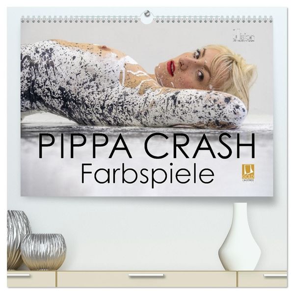 PIPPA CRASH - Farbspiele (hochwertiger Premium Wandkalender 2027 DIN A2 quer) Kunstdruck in Hochglanz