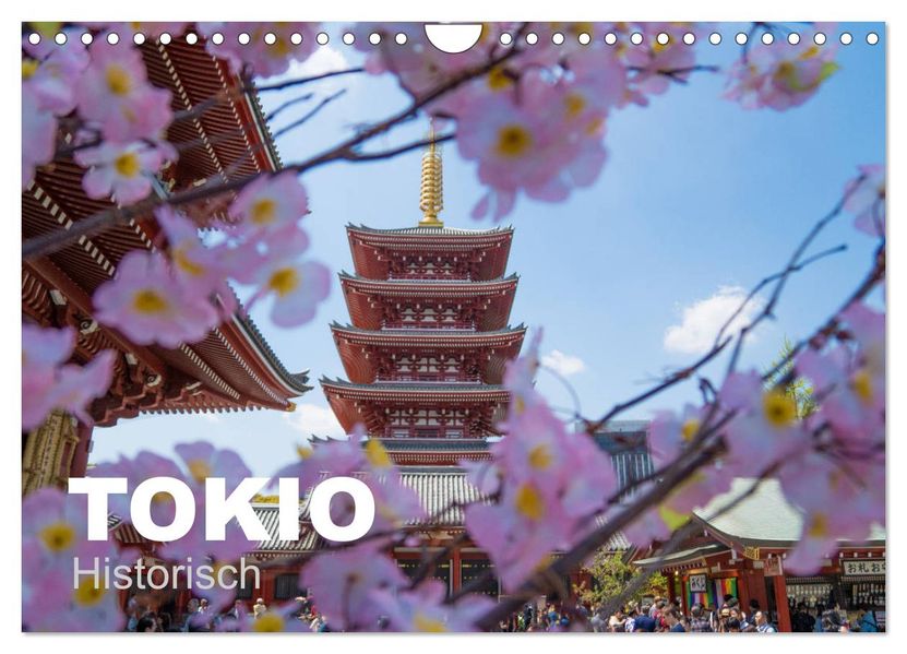 Tokio Kalender mit historischen Tempeln und Schreinen (Wandkalender 2027 DIN A4 quer) CALVENDO Monatskalender