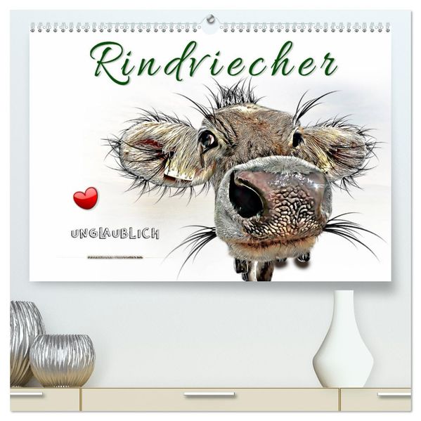 Rindviecher unglaublich (hochwertiger Premium Wandkalender 2027 DIN A2 quer) Kunstdruck in Hochglanz