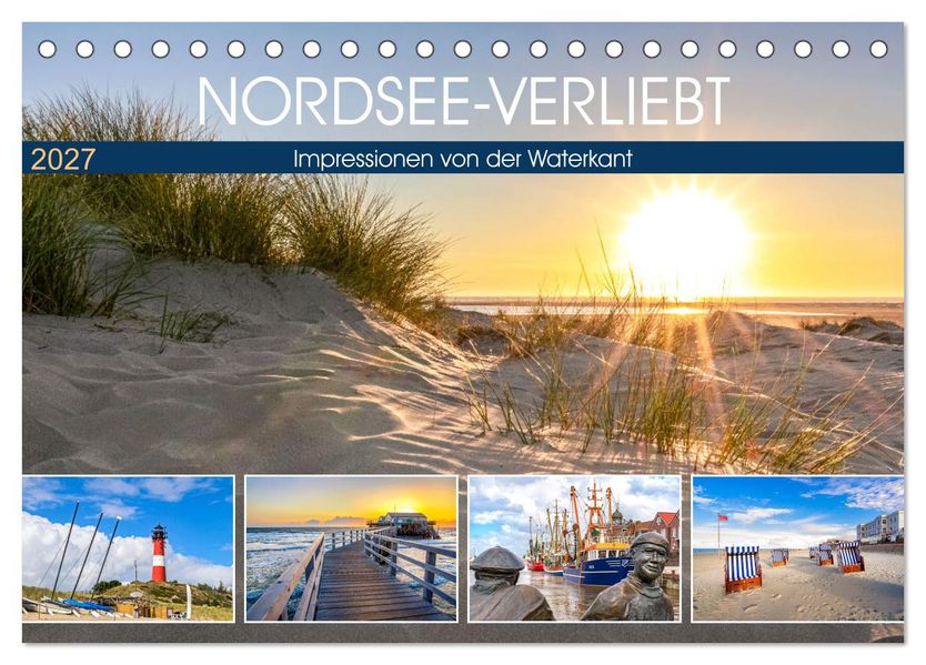 NORDSEE-VERLIEBT (Tischkalender 2027 DIN A5 quer) CALVENDO Monatskalender
