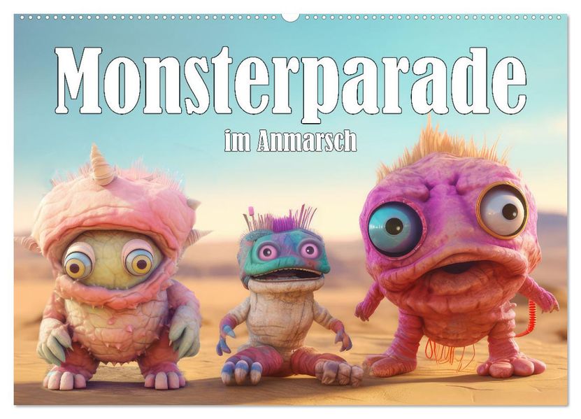 Monsterparade im Anmarsch (Wandkalender 2027 DIN A2 quer) CALVENDO Monatskalender
