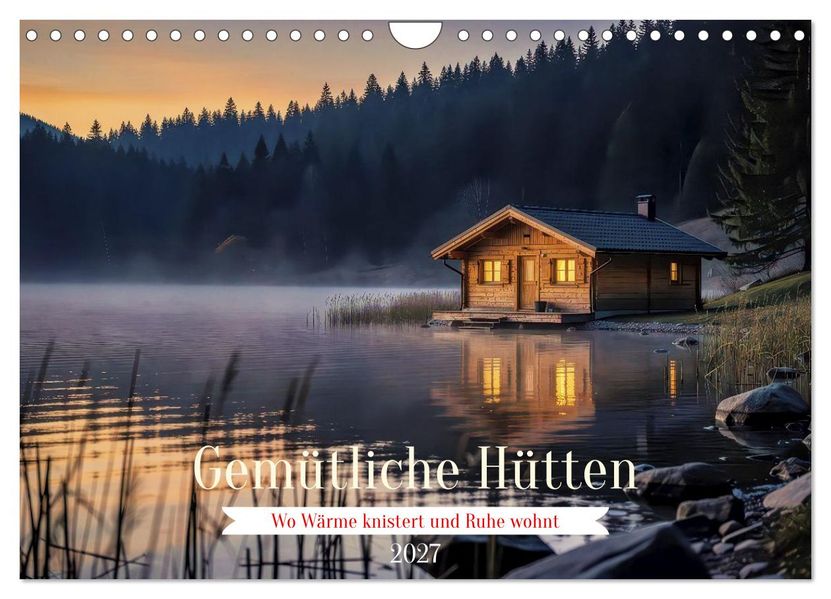Gemütliche Hütten (Wandkalender 2027 DIN A4 quer) CALVENDO Monatskalender