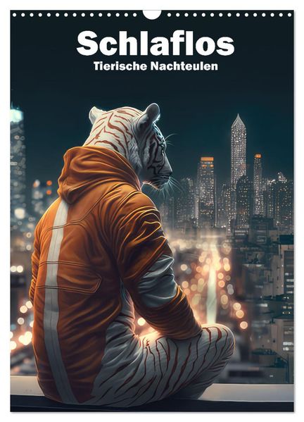 Schlaflos Tierische Nachteulen (Wandkalender 2027 DIN A3 hoch) CALVENDO Monatskalender