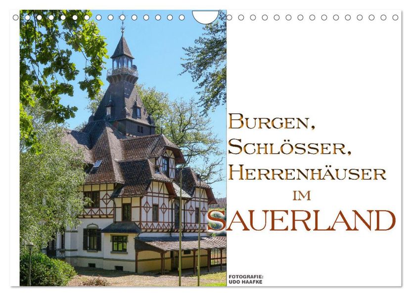 Burgen Schlösser Herrenhäuer im Sauerland (Wandkalender 2027 DIN A4 quer) CALVENDO Monatskalender