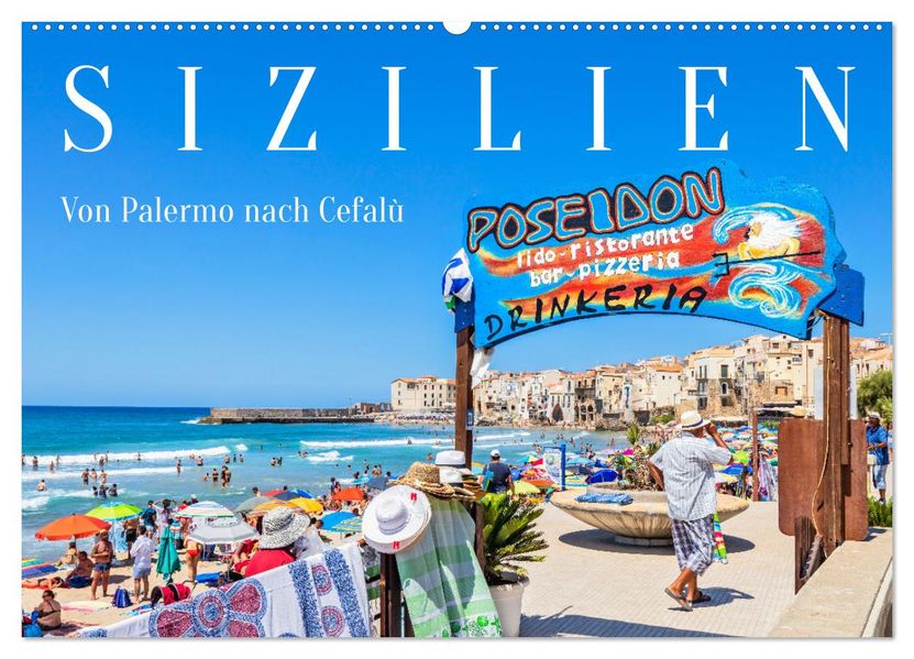 Sizilien - Von Palermo nach Cefalù (Wandkalender 2027 DIN A2 quer) CALVENDO Monatskalender