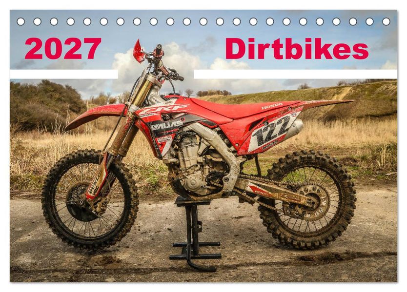 Dirtbikes 2027 (Tischkalender 2027 DIN A5 quer) CALVENDO Monatskalender