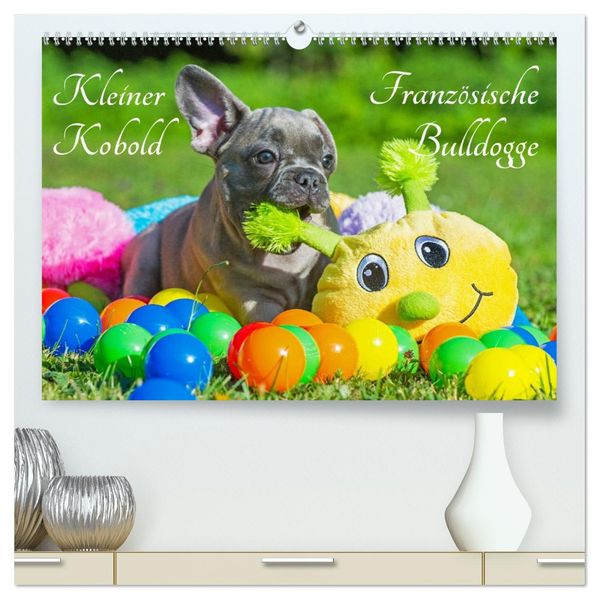 Kleiner Kobold Französische Bulldogge (hochwertiger Premium Wandkalender 2027 DIN A2 quer) Kunstdruck in Hochglanz