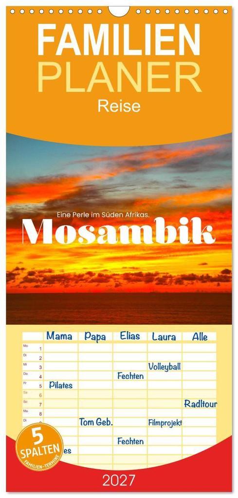 Familienplaner 2027 - Mosambik - Eine Perle im Süden Afrikas. mit 5 Spalten (Wandkalender 21 x 45 cm) CALVENDO