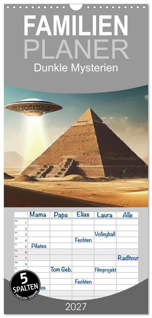 Familienplaner 2027 - Dunkle Mysterien mit 5 Spalten (Wandkalender 21 x 45 cm) CALVENDO