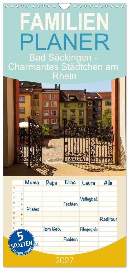 Familienplaner 2027 - Bad Säckingen - Charmantes Städtchen am Rhein mit 5 Spalten (Wandkalender 21 x 45 cm) CALVENDO