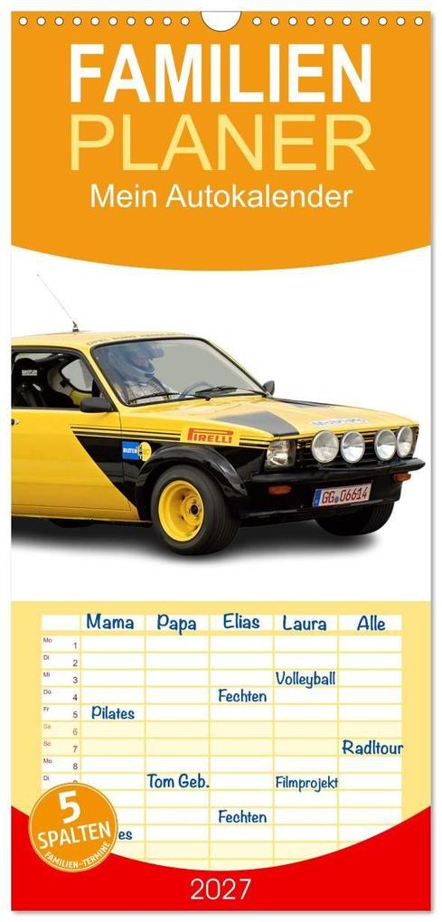 Familienplaner 2027 - Mein Autokalender mit 5 Spalten (Wandkalender 21 x 45 cm) CALVENDO