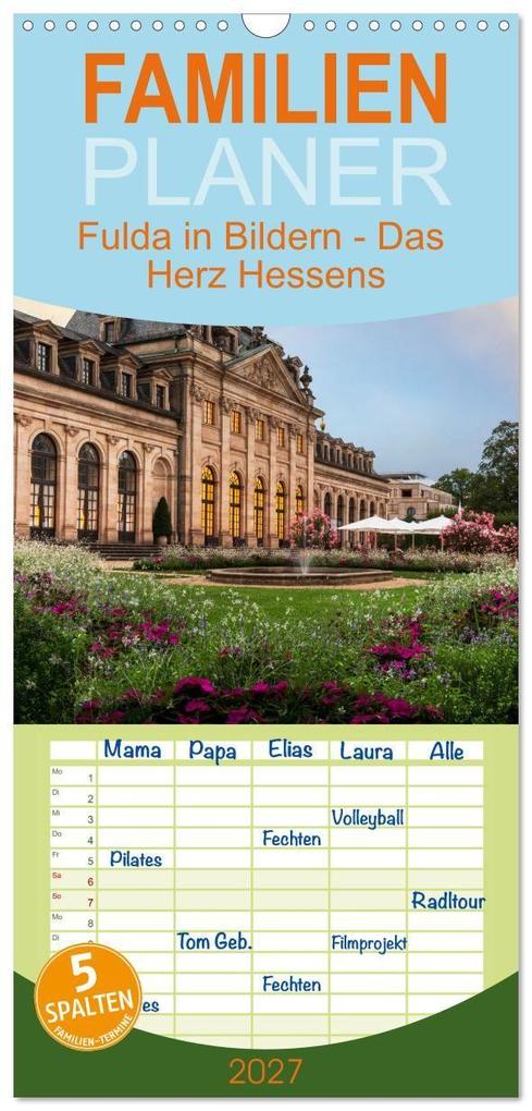 Familienplaner 2027 - Fulda in Bildern - Das Herz Hessens mit 5 Spalten (Wandkalender 21 x 45 cm) CALVENDO
