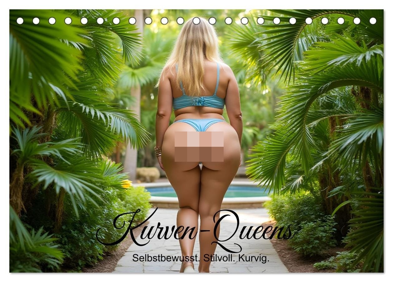 Kurven-Queens - Selbstbewusst. Stilvoll. Sexy. (Tischkalender 2027 DIN A5 quer) CALVENDO Monatskalender