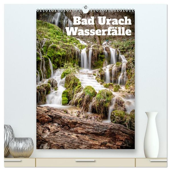 Bad Urach Wasserfälle (hochwertiger Premium Wandkalender 2027 DIN A2 hoch) Kunstdruck in Hochglanz