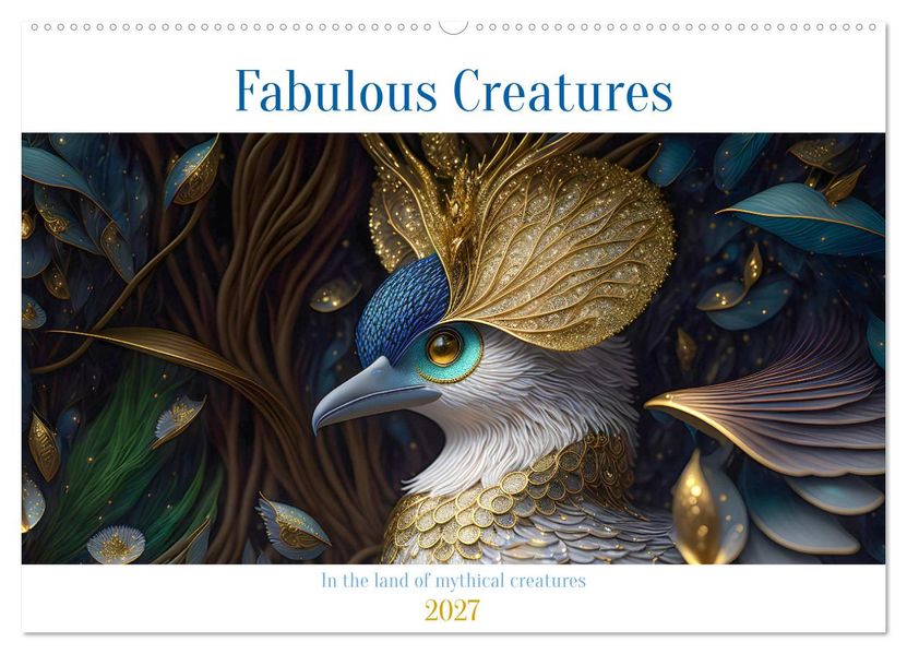 Fabulous creatures - In the land of mythical creatures (Wall Calendar 2027 DIN A2 landscape) CALVENDO 12 Month Wall Calendar
