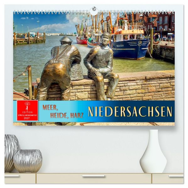 Niedersachsen - Meer Heide Harz (hochwertiger Premium Wandkalender 2027 DIN A2 quer) Kunstdruck in Hochglanz