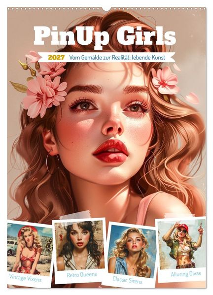 PinUp Girls (Wandkalender 2027 DIN A2 hoch) CALVENDO Monatskalender