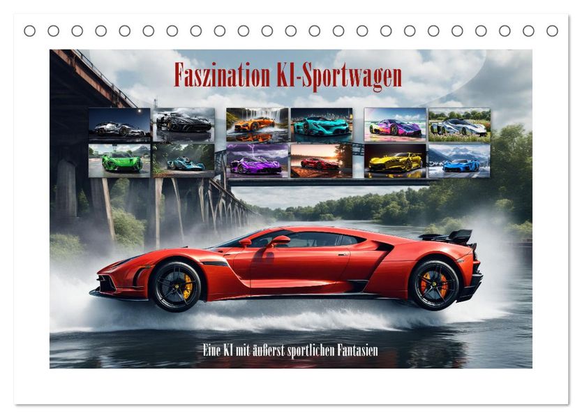 Faszination KI-Sportwagen (Tischkalender 2027 DIN A5 quer) CALVENDO Monatskalender