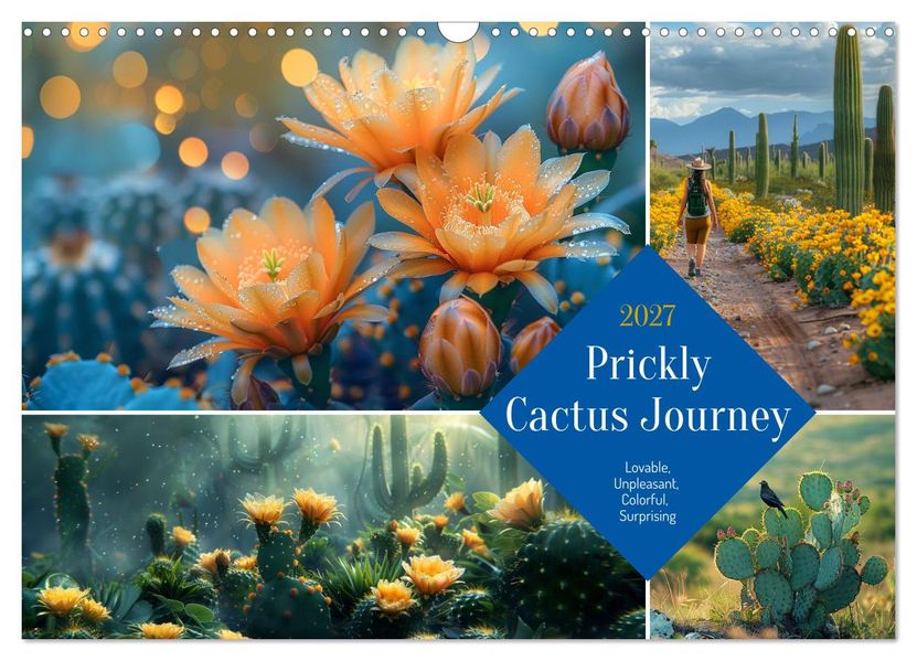 Prickly Cactus Journey (Wall Calendar 2027 DIN A3 landscape) CALVENDO 12 Month Wall Calendar
