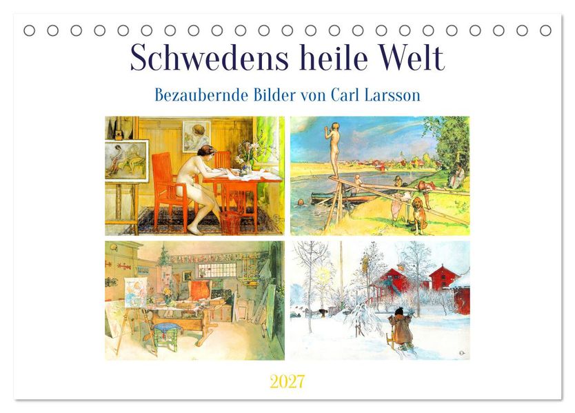 Schwedens heile Welt (Tischkalender 2027 DIN A5 quer) CALVENDO Monatskalender