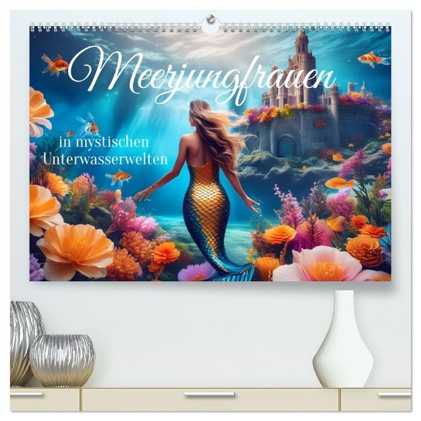 Meerjungfrauen in mystischen Unterwasserwelten (hochwertiger Premium Wandkalender 2027 DIN A2 quer) Kunstdruck in Hochglanz
