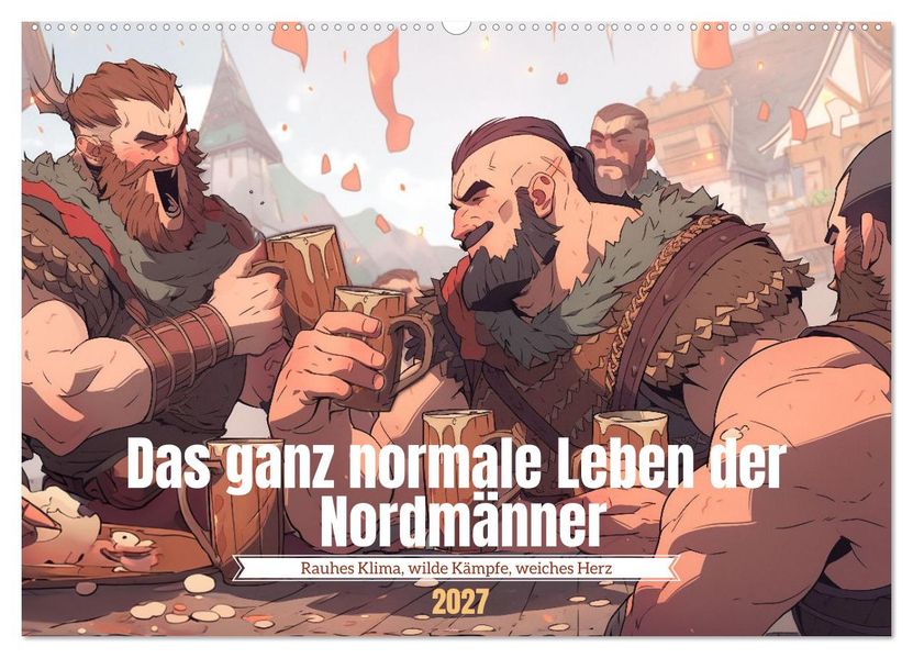 Das ganz normale Leben der Nordmänner (Wandkalender 2027 DIN A2 quer) CALVENDO Monatskalender