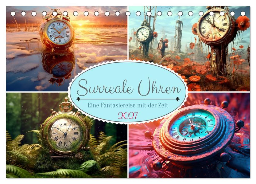 Surreale Uhren (Tischkalender 2027 DIN A5 quer) CALVENDO Monatskalender