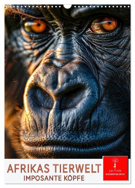 Afrikas Tierwelt - imposante Köpfe (Wandkalender 2027 DIN A3 hoch) CALVENDO Monatskalender