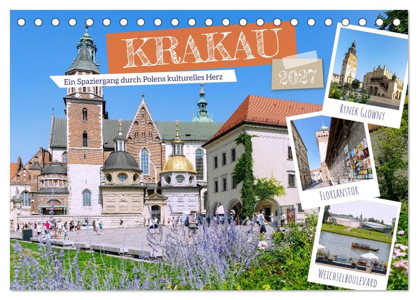 Krakau. Ein Spaziergang durch Polens kulturelles Herz (Tischkalender 2027 DIN A5 quer) CALVENDO Monatskalender
