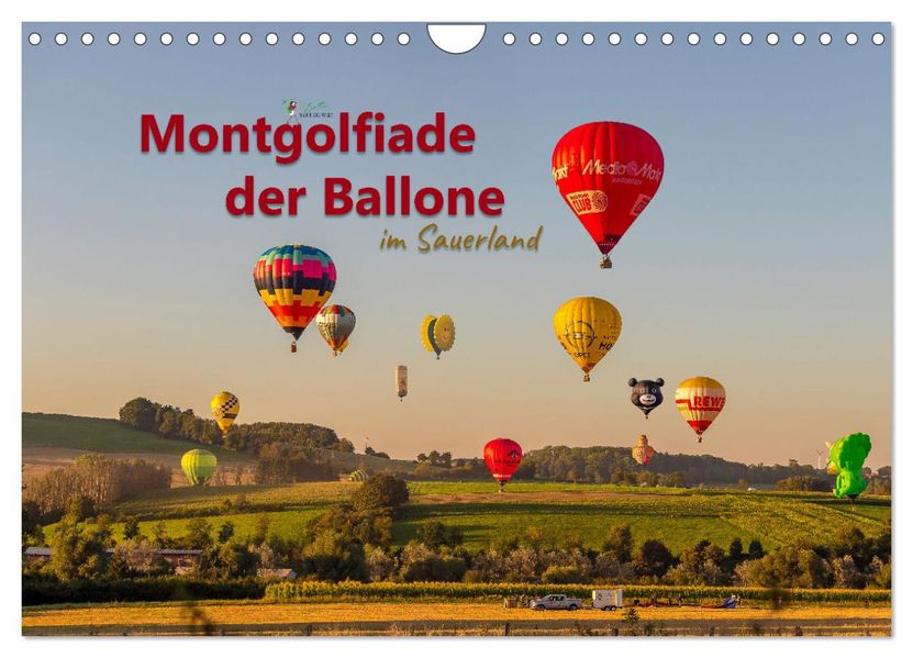Montgolfiade der Ballone im Sauerland (Wandkalender 2027 DIN A4 quer) CALVENDO Monatskalender