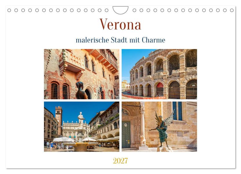 Verona - malerische Stadt mit Charme (Wandkalender 2027 DIN A4 quer) CALVENDO Monatskalender