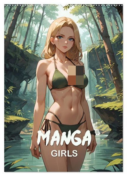 Manga Beauties - 12 Schönheiten im Manga-Stil (Wandkalender 2027 DIN A2 hoch) CALVENDO Monatskalender